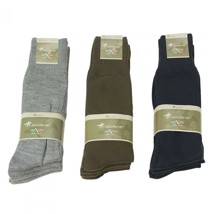 ITALIAN WOOL SOCKS, NEW 4PK