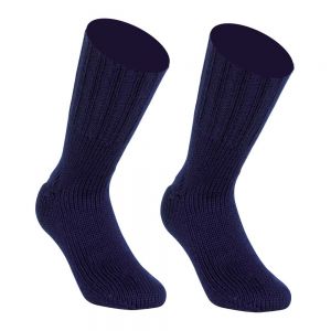 NAVY KNIT RIB SOCKS