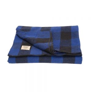 BUFFALO PLAID 55% WOOL BLANKET 62" X 80"