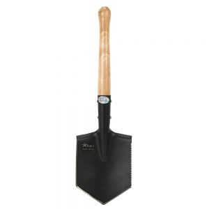 SHORT SPADE SHOVEL WITH WOOD HANDLE