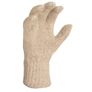 KNIT WOOL GLOVES TAN 12 PACK 