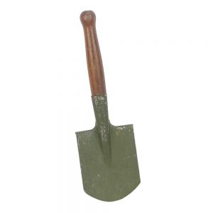 ROMANIAN MILITARY SHORT SPADE WITH WOOD HANDLE USED