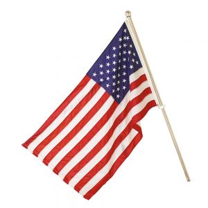UNITED STATES FLAG LARGE WITH A POLE MADE IN THE USA