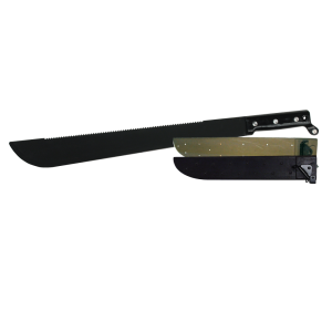 U.S. MILITARY STYLE SAWBACK MACHETE WITH SHEATH